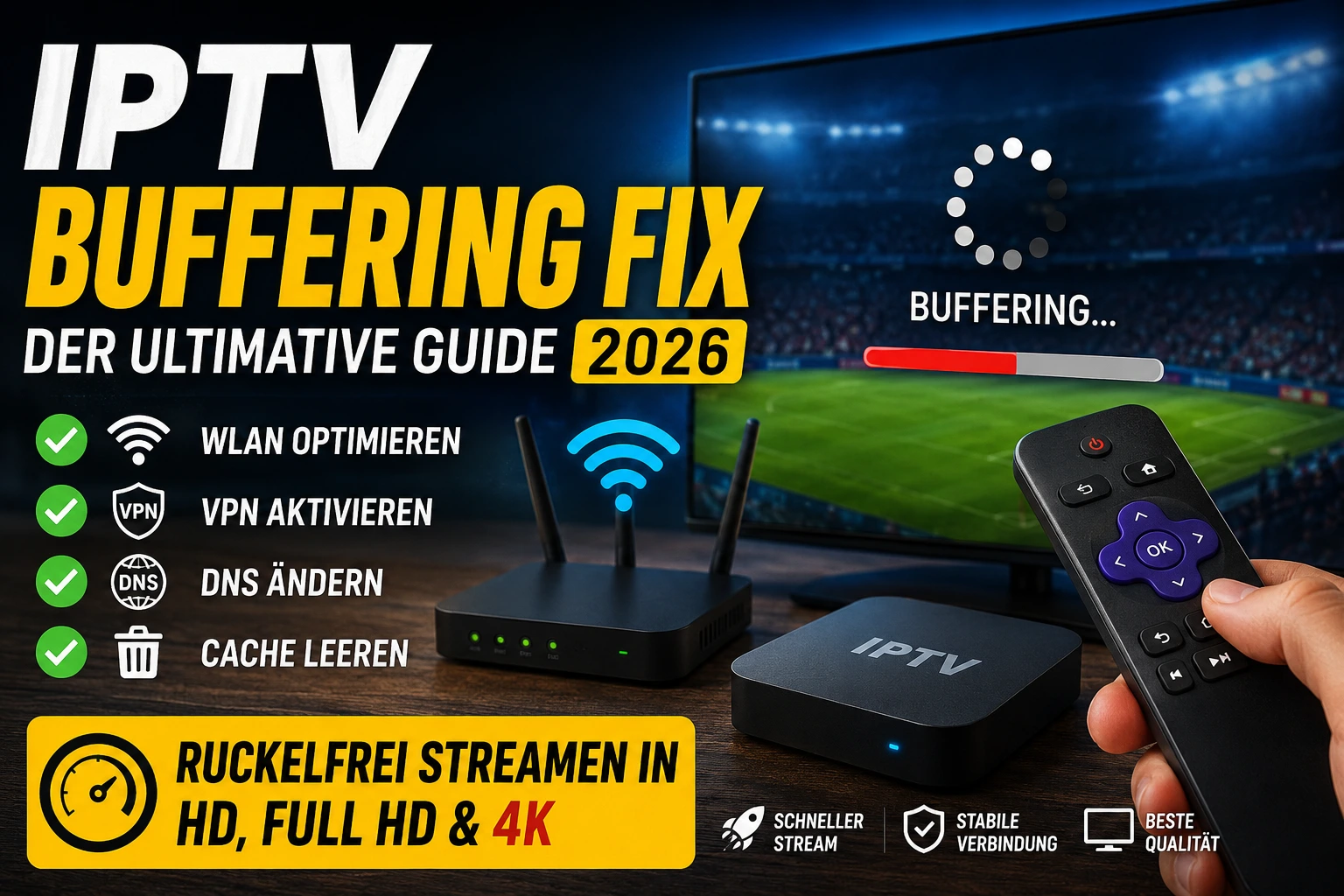 IPTV Buffering Fix 2026 – Die 12 besten Lösungen gegen Buffering
